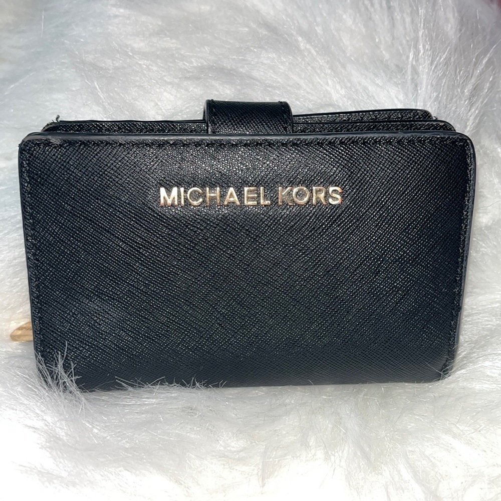 Black Leather Michael Kors wallet